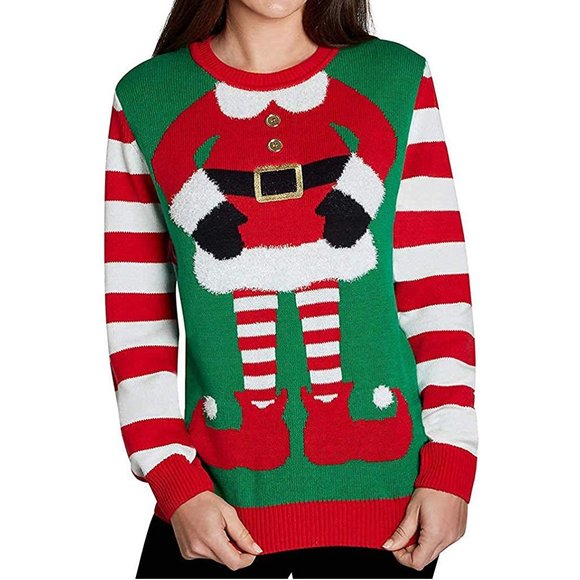 NEW Jolly to Be Ladies' Crewneck Holiday Sweater - Picture 1 of 3